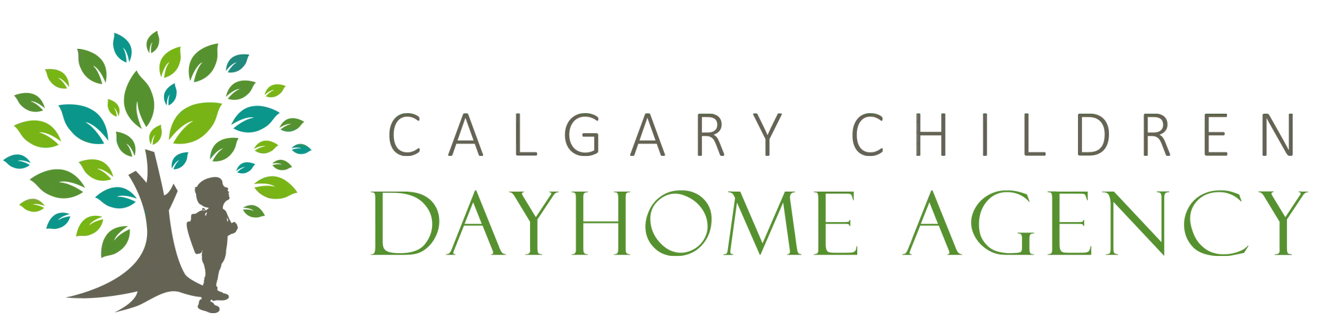 Logo of Calgary Children Dayhome Agency with Tree Emblem.